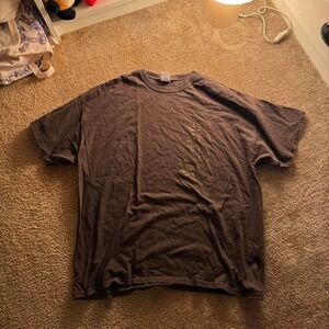 thrifted brown chainsaw shirt